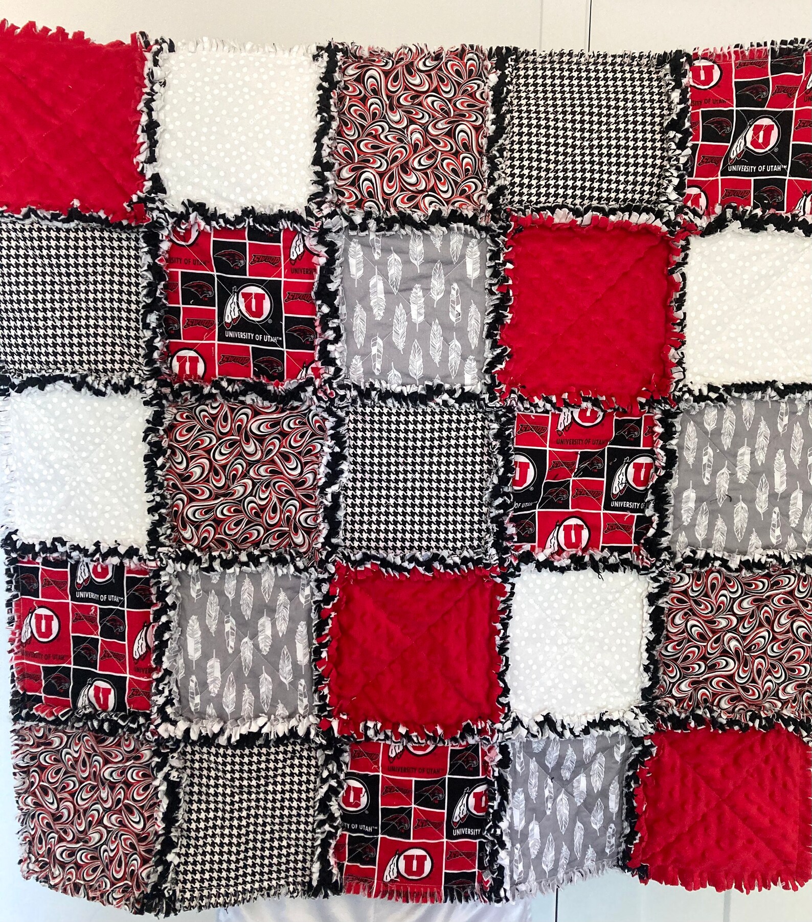 College Baby Blanket University of Utah Baby Blanket U of U Etsy