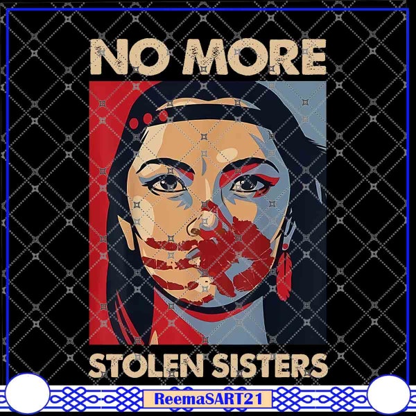 Native American woman, no more stolen sisters missing and murdered indigenous women vintage red Indian original people native life PNG file