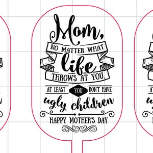 SVG Digital File | Pieu de l'| Pieu de jardin | Fleur Bouquet Stake | Fun Snarky Sassy | Fête des Mères | Glowforge | Fichier découpe laser
