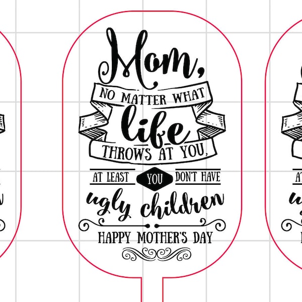 SVG Digital File | Plant Stake | Garden Stake | Flower Bouquet Stake | Fun Snarky Sassy | Mother's Day | Glowforge | Laser Cut File