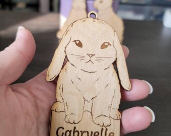 DIY Easter Basket Name Tags | Easter Rabbit Tags | Easter Bunny Place Cards | Name Tags | Wood Blank|