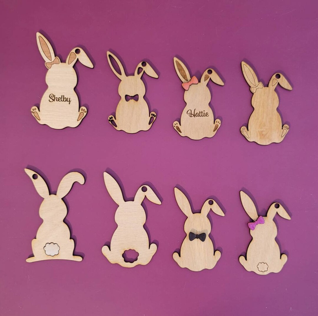 SVG Digital File DIY Easter Basket Name Tags Easter Bunny Etsy