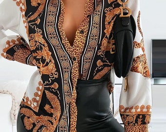 versace print blouse