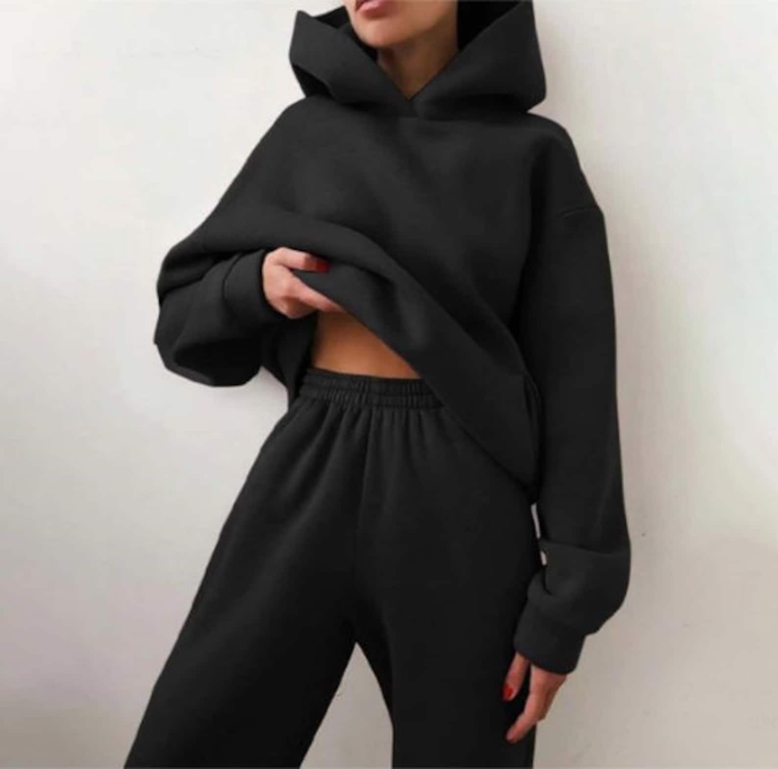 Men's Full Zip Athletic Tracksuit Sweatsuit Casual 2 Piece Long Sleeve Sports Sweatshirt Jogging Sweatpants Sportsuits(Black,M) At Men's Clothing Store