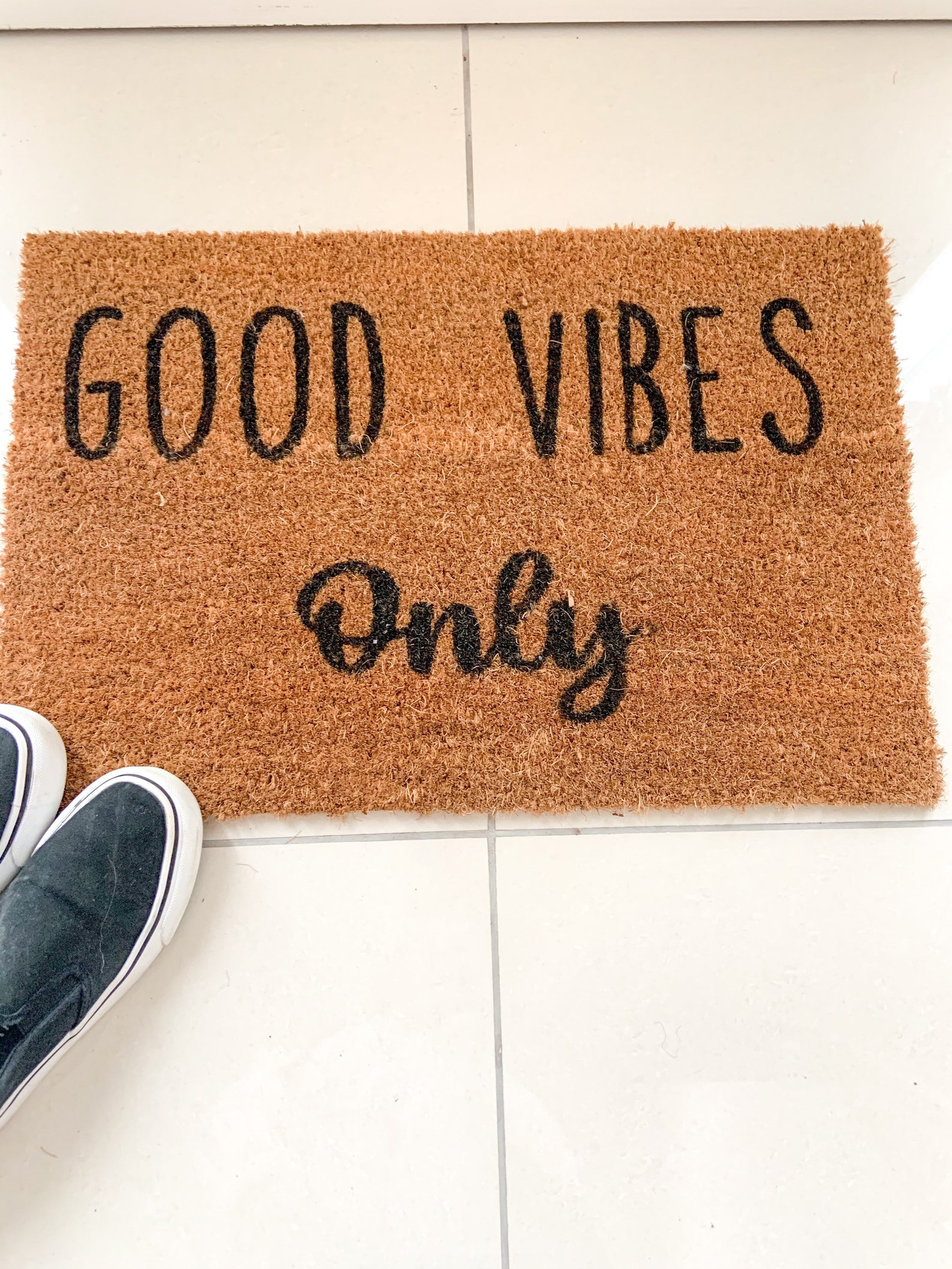 Good Vibes Only Door Mat Positive Quote Doormat Etsy