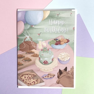 Spring Picnic Birthday Card | Birthday Card, Greeting Cards, Cute Cards, Illustrated Cards, Cute Cards