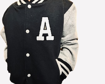 Kids varsity jacket, personalised varsity jacket, letterman jacket custom, letterman cardigan, personalised gifts, kids bomber jacket