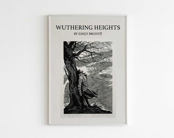 Wuthering Heights print | Heathcliff Wall Art | Emily Bronte Cadeau's | Literatuur Wall Art | Heathcliff Digitale Print | Emily Bronte Poster