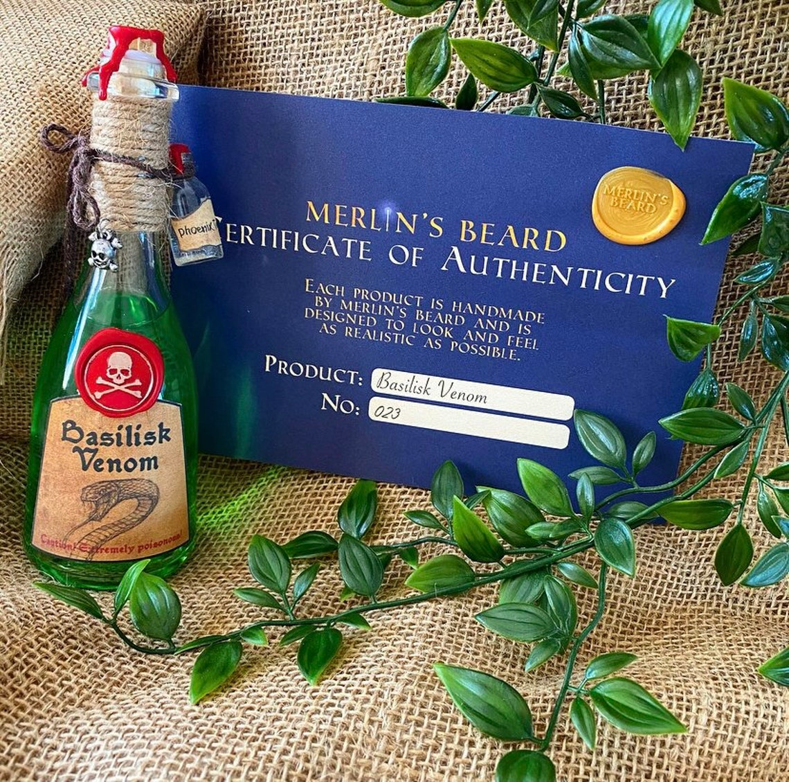 Basilisk Venom harry potter inspired potion bottle phoenix Etsy