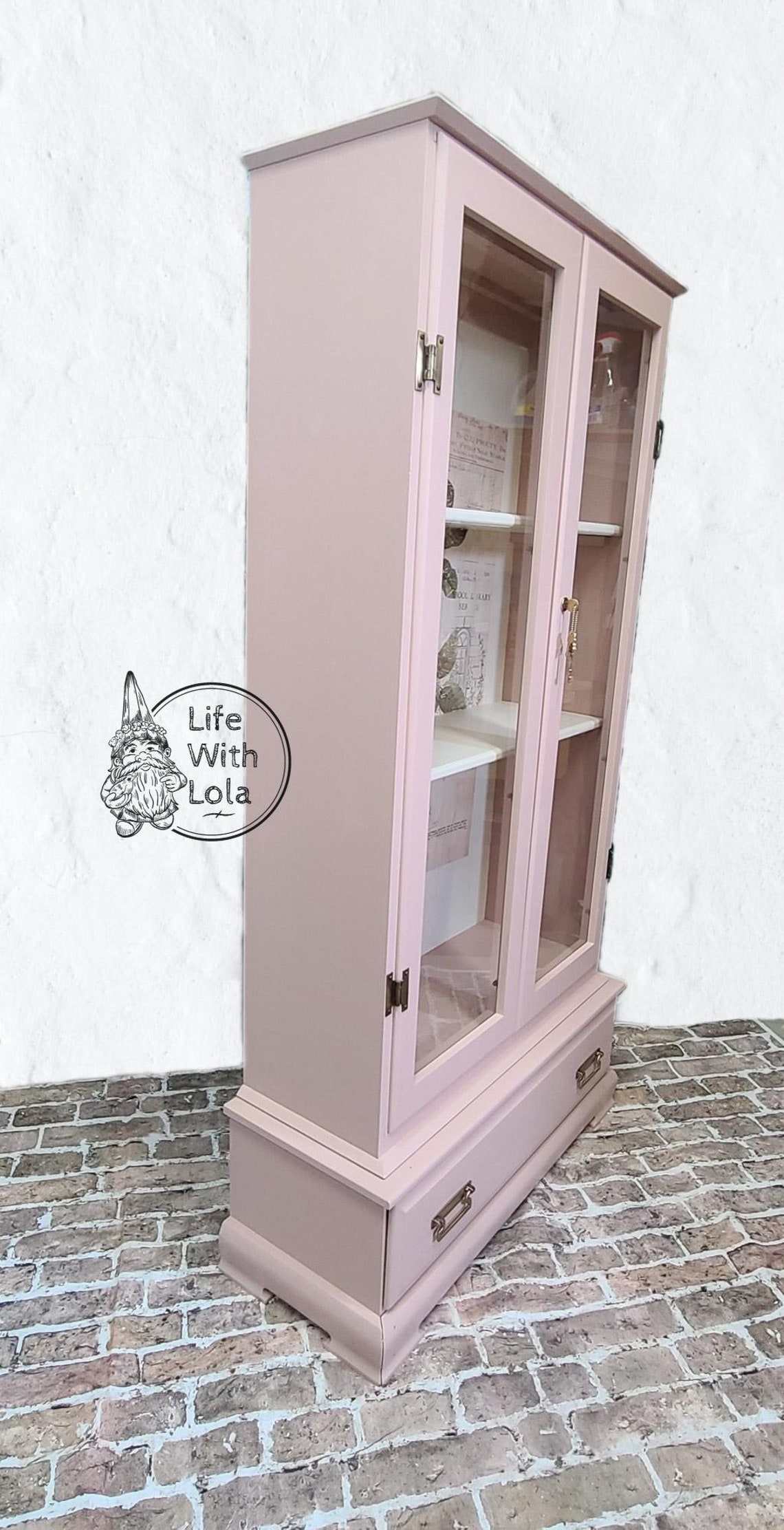 Vintage Display Pink Standing Shelves with Storage. Etsy