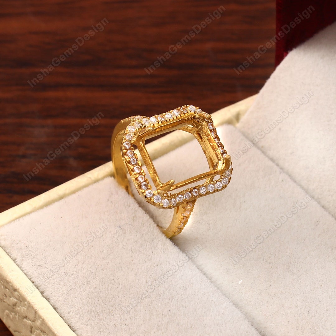 Ring Settings Without Stone Ring Semi Mount 4 Prong Ring Etsy