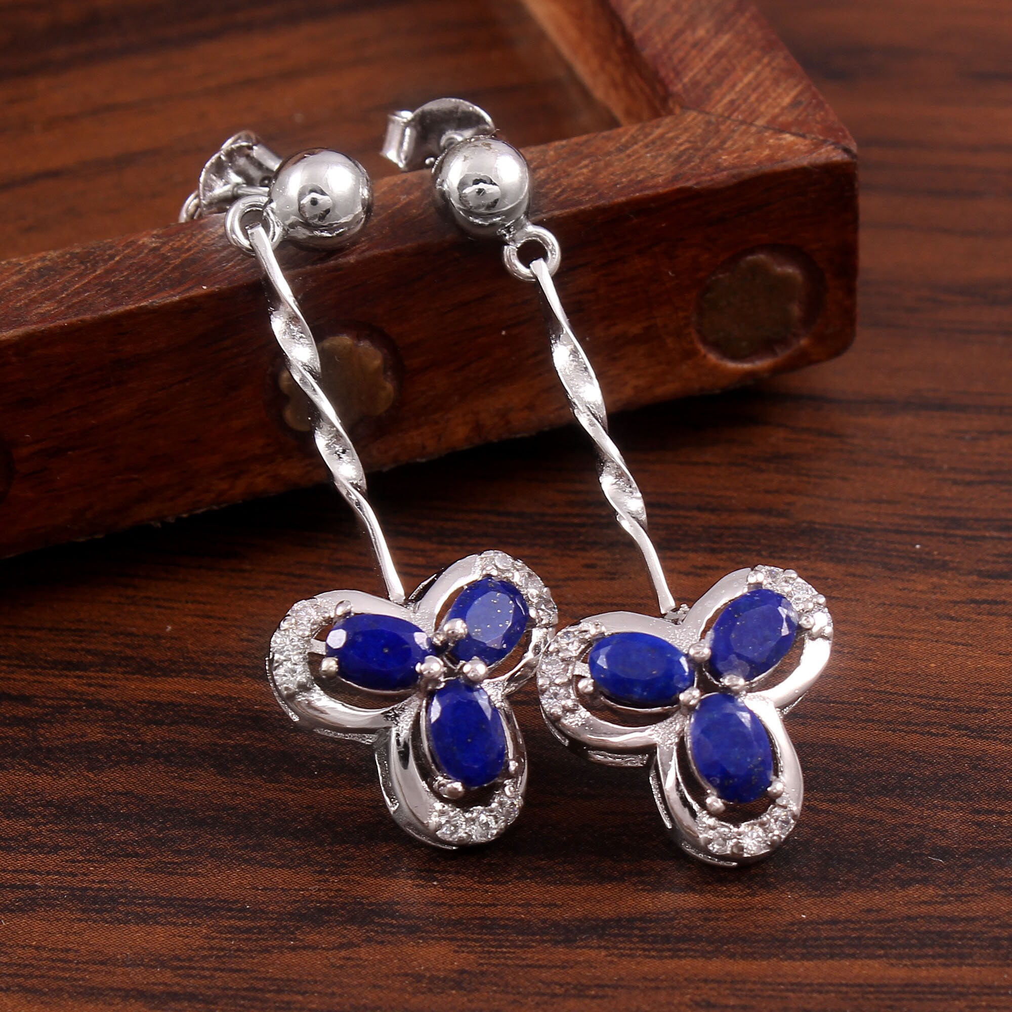 POPLYKE Leverback Ohrringe Aus Sterling Silber Mit Edelsteinen - Elegante Geschenke Für Frauen & Mädchen