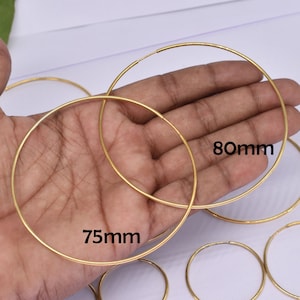 70mm 80mm Large Hoop Earrings, Extra Large Gold Filled Hoops, Thin 1.5mm Endless Hoop Earrings. Thin Tube Lightweight Hoops 925 Silver Hoops