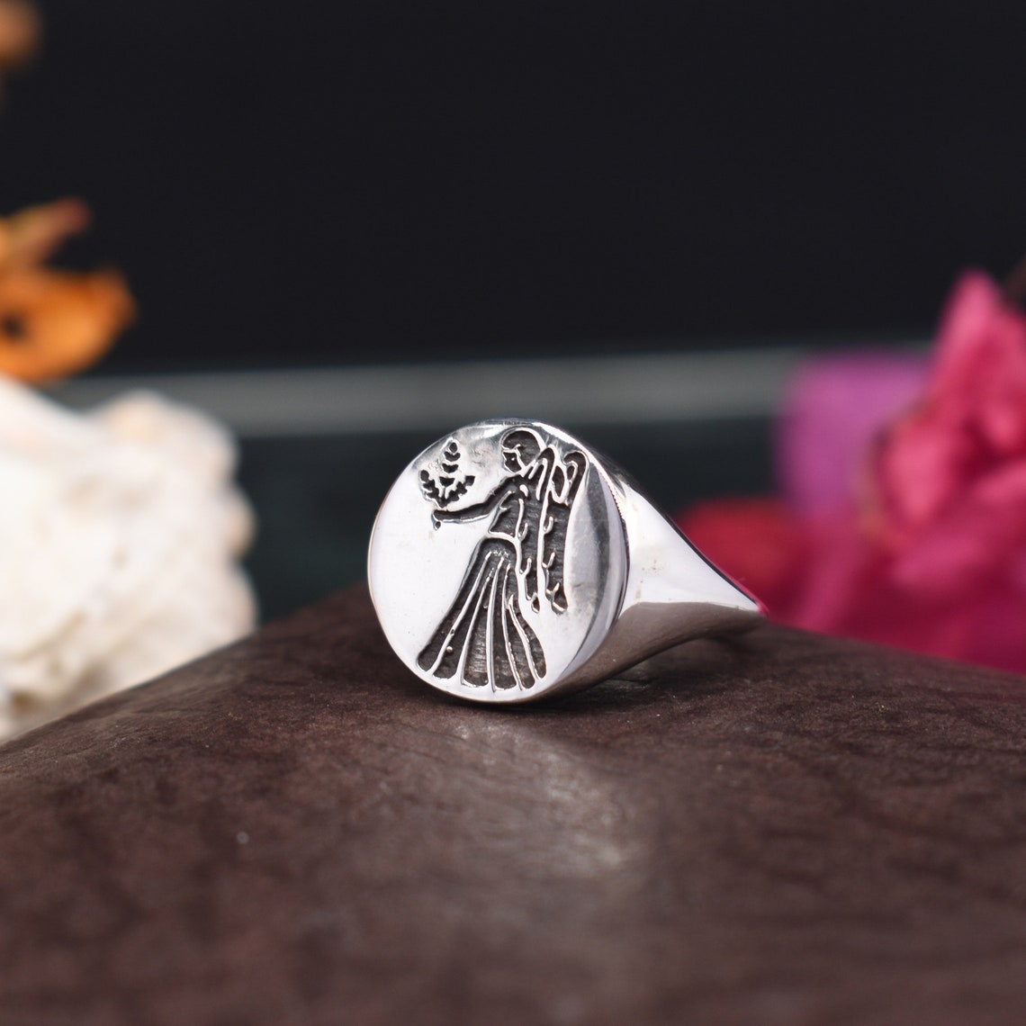 Women Virgo Ring Virgo Zodiac Ring 925 Sterling Etsy