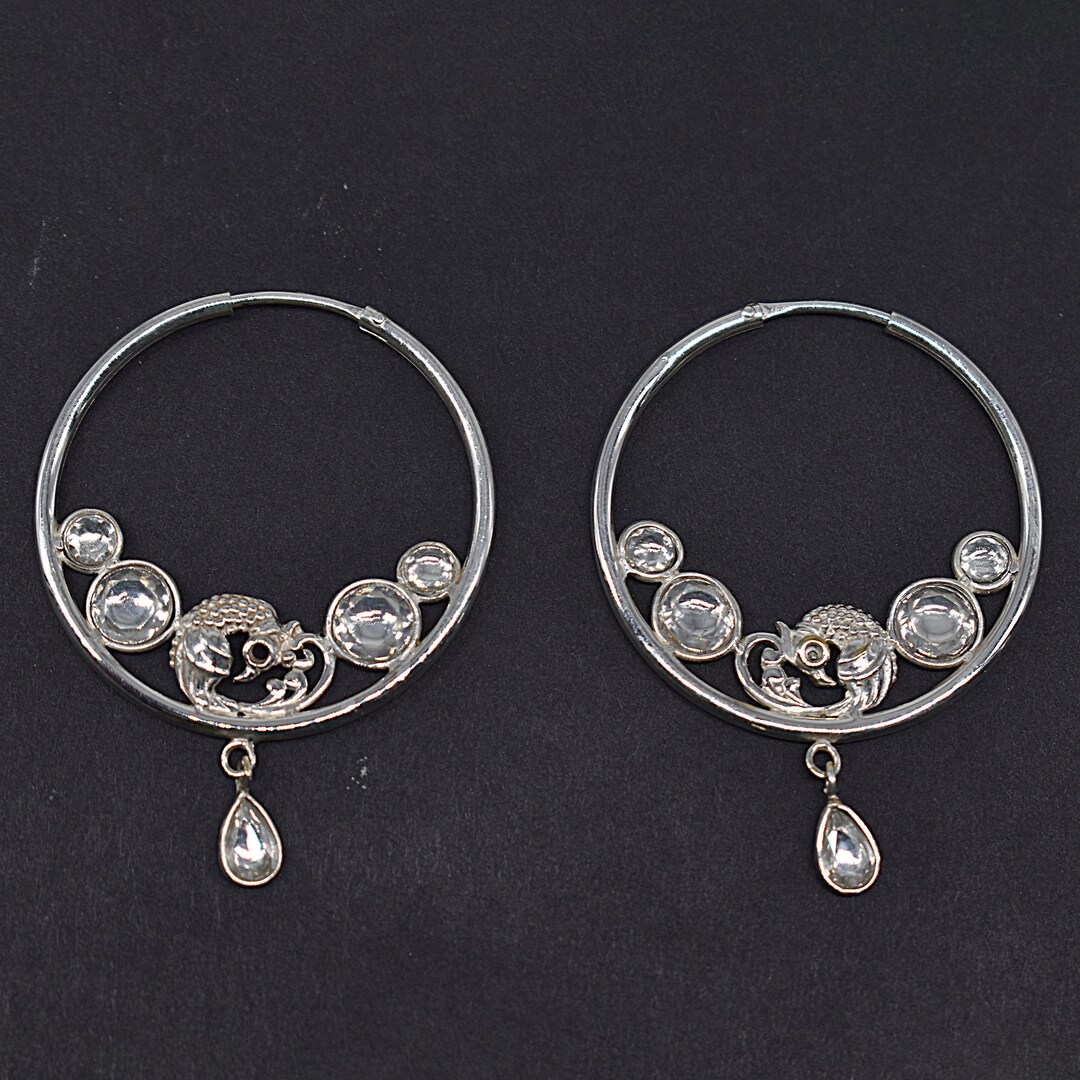 18k Gold Filled & 925 Sterling Silver Earrings, Extra Large Hoops, Gold