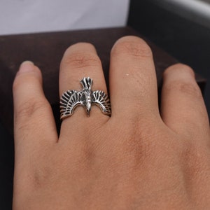 Eagle Silver Ring, Boys Fashion Ring, Bird Jewelry, 925 Sterling Silver , Women Eagle Ring, Flying eagle Ring, Father's Day Gift, Eagle Ring