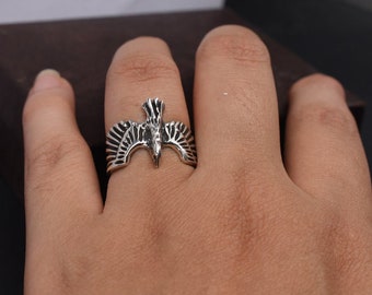 Adler Silber Ring, Jungen Mode Ring, Vogel Schmuck, 925 Sterling Silber, Frauen Adler Ring, Fliegender Adler Ring, Vatertagsgeschenk, Adler Ring