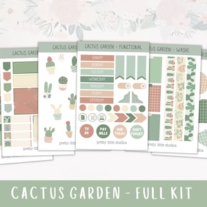 Cactus Garden Happy Planner Sticker Kit - Bullet Journal Sticker Kit - Planner Stickers - Cactus Stickers