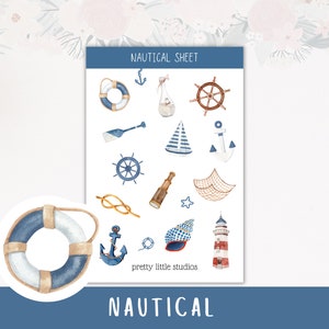 Maritime Dekorative Sticker - Bullet Journal Sticker - Planer Sticker - Segeltörn Sticker - Sommer Deko Sticker - Leuchtturm Sticker