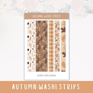 Feuilles d’autocollants esthétiques Autumn Washi Strip - Autocollants Bullet Journal - Autocollants Planner - Autocollants Washi Automne - Autocollants Fall Washi Strip