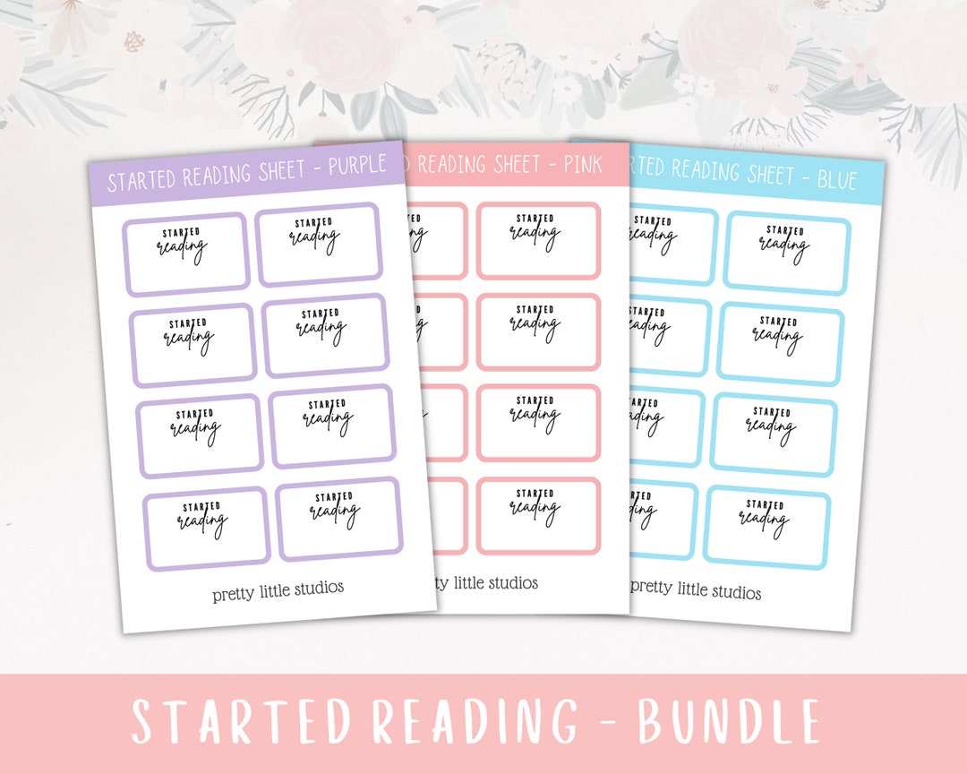 Pre Read Sticker Started Reading Sticker Sheets - Bullet Journal Stickers - Planner ...