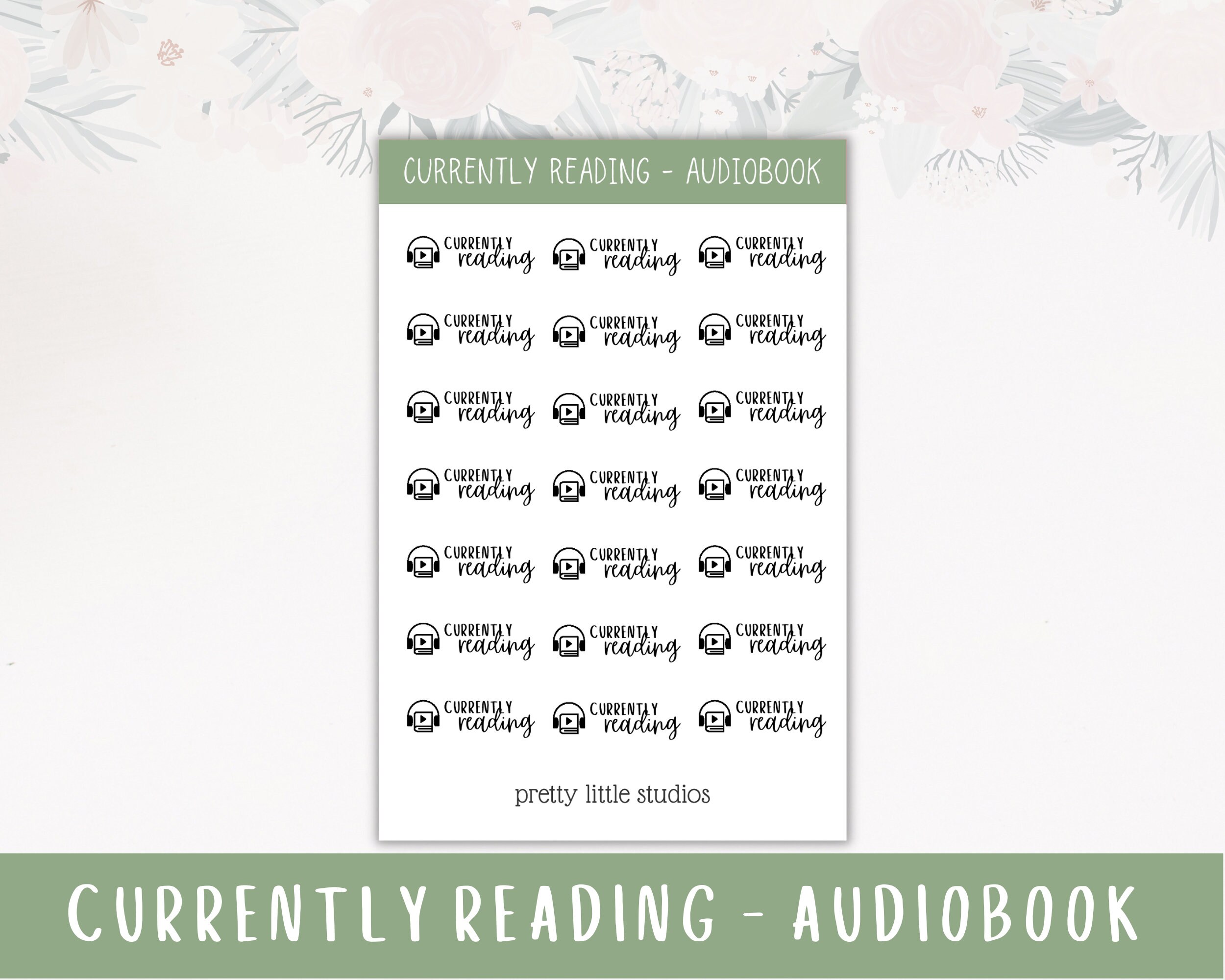 Currently Reading Icon Sticker Sheet - Reading Journal Stickers ...