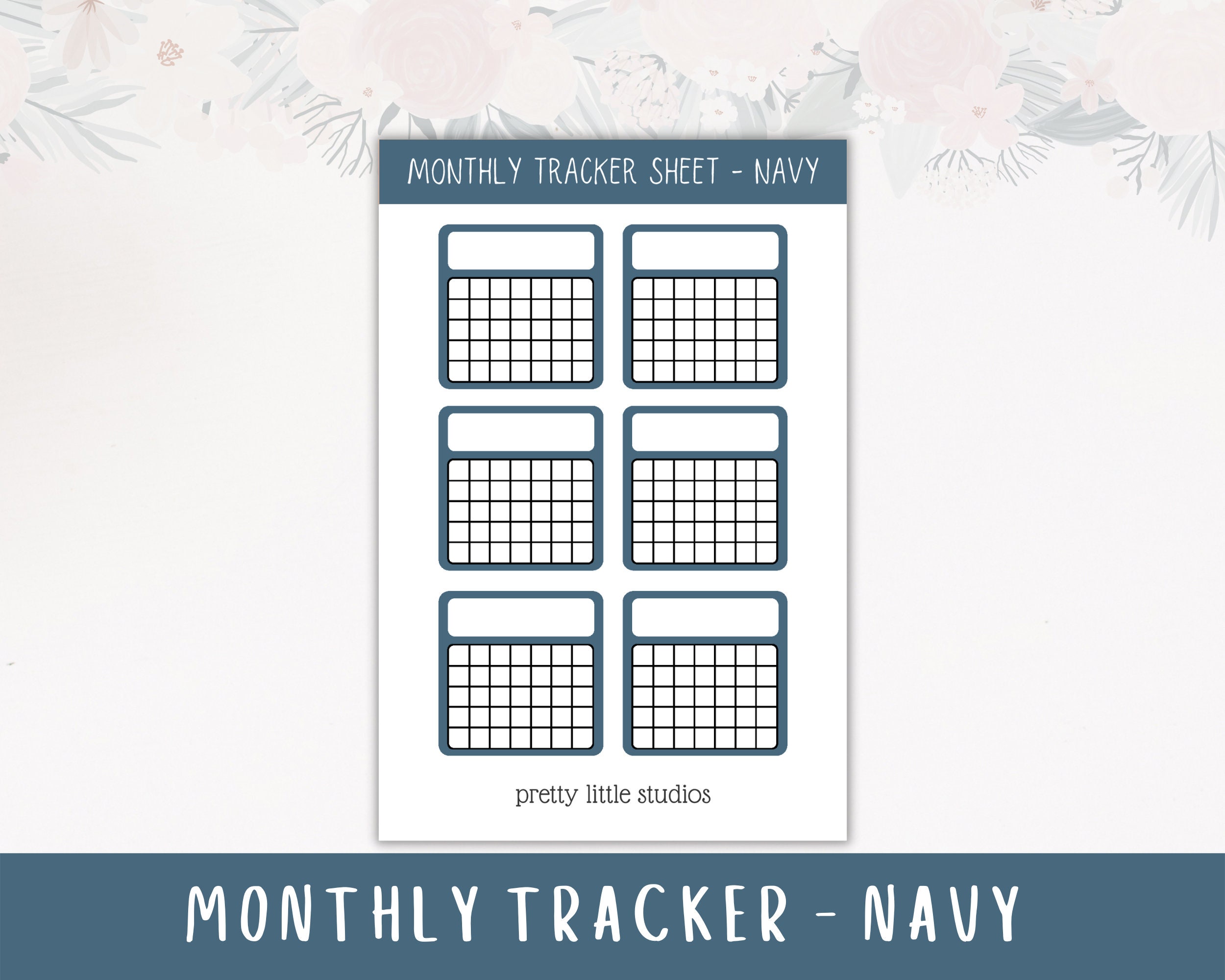 Monthly Tracker Sticker Sheet - Bullet Journal Stickers - Planner ...