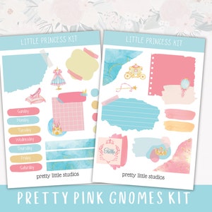 Kit d’autocollants de journalisation Little Princess - Kit d’autocollants Bullet Journal - Kit d’autocollants de princesse - Kit de journalisation - Autocollants de princesse