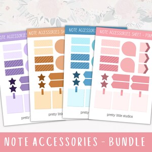 Note Accessori Weekly Spread Sticker Sheets - Bullet Journal Adesivi - Planner Adesivi - Adesivi funzionali