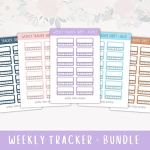 Weekly Tracker Sticker Sheet - Bullet Journal Stickers - Planner Stickers - Habit Tracker Sticker - Functional Stickers - Habit Trackers