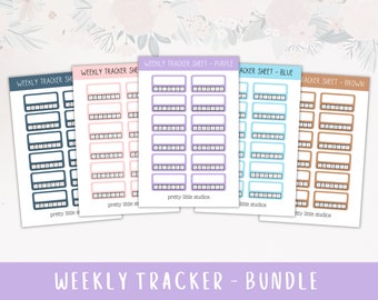 Weekly Tracker Sticker Sheet - Bullet Journal Sticker - Planer Sticker - Habit Tracker Sticker - Funktionelle Sticker - Habit Trackers