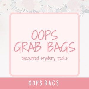 OOPS Sacolas de adesivos com desconto - Folhas de adesivos com desconto - Adesivos de bolsa misteriosa - Adesivos Oopsie