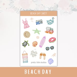 Beach Day Decorative Stickers - Bullet Journal Stickers - Planner Stickers - Beach Stickers - Summer Deco Stickers