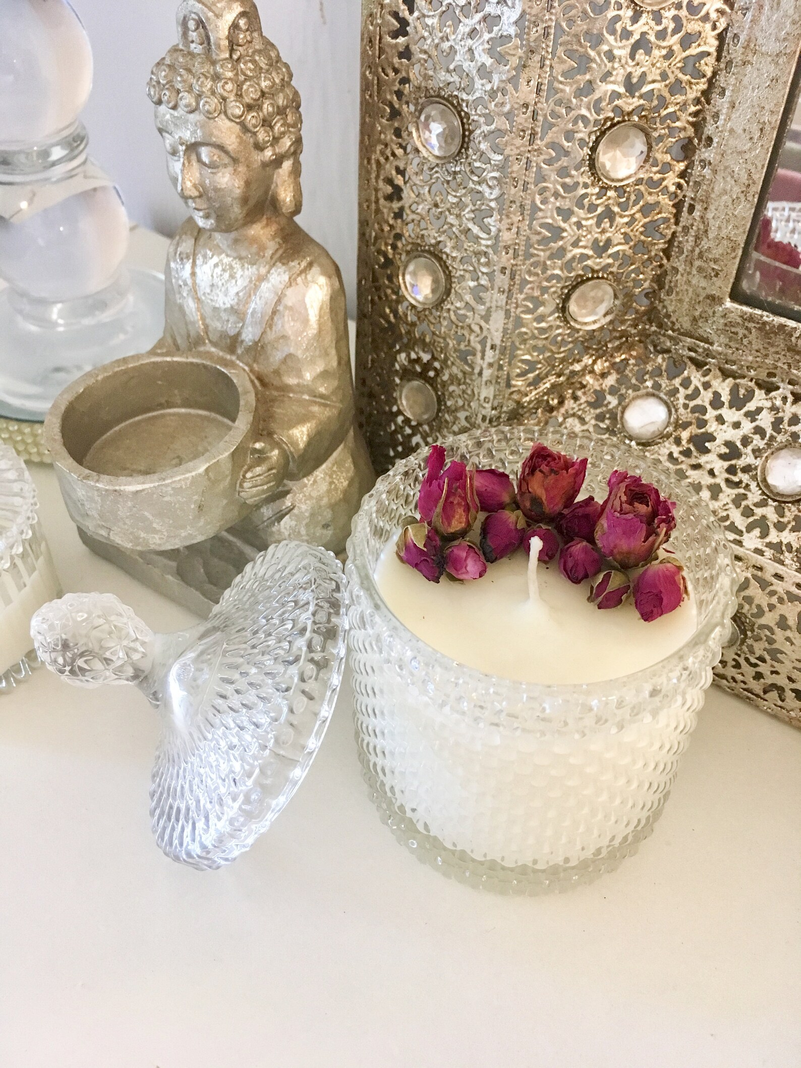 Rose Bud Candle Etsy