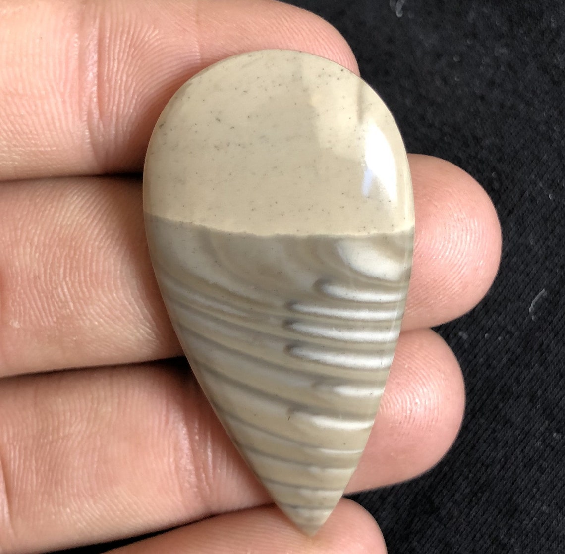 Natural Polish Flint Gemstone 47x25x6mm Polish Flint Cabochon Etsy