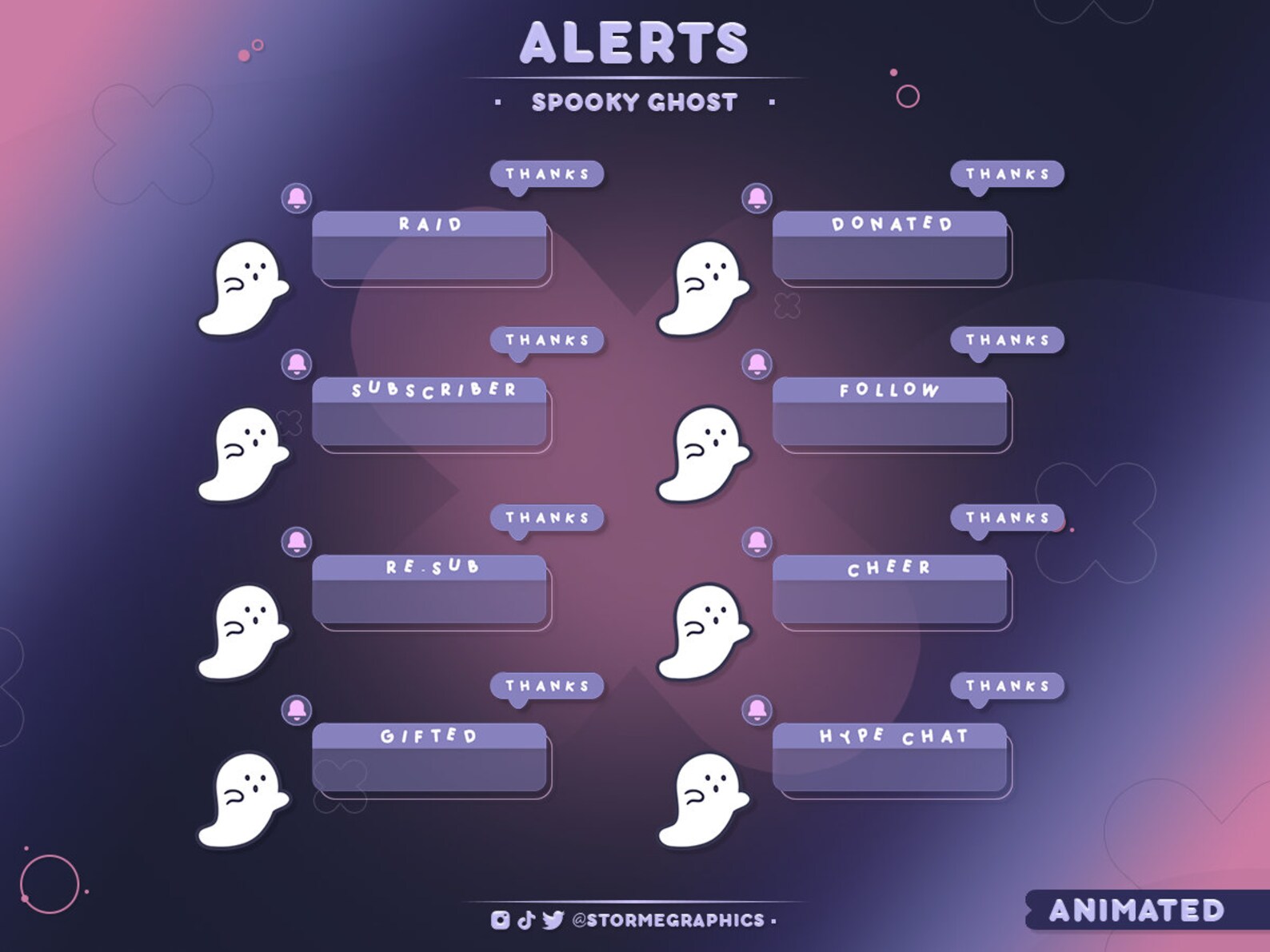 Animated Spooky Ghost Twitch Overlay: Halloween Stream Package - Etsy