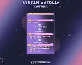 Retro 8Bit Twitch Chat Widget: Windows StreamElements Chatbox (Digital Download)