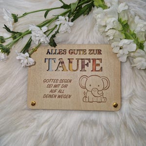 Taufkarte aus Holz, Geschenkkarte, Taufe, Paten, Geschenkkarte, Geschenkgutschein, Wunschgutschein, Wunschkarte