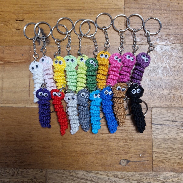 Schlüsselanhänger, Sorgenwurm, Worry Worm, Geschenk, Mitbringsel