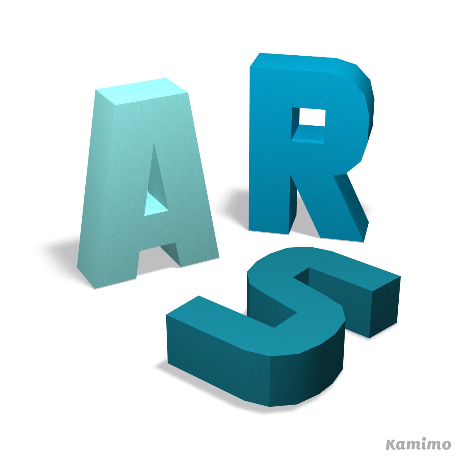 3D Papercraft Alphabet Letters AZ Pack PDF SVG and DXF Etsy UK