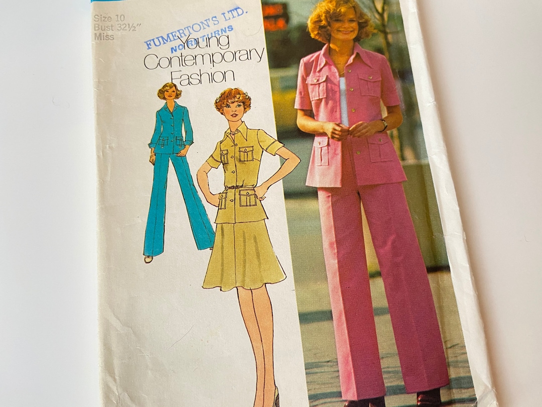 1970s Vintage Sewing Pattern Women’s Blazer Skirt and Pants Set. - Etsy