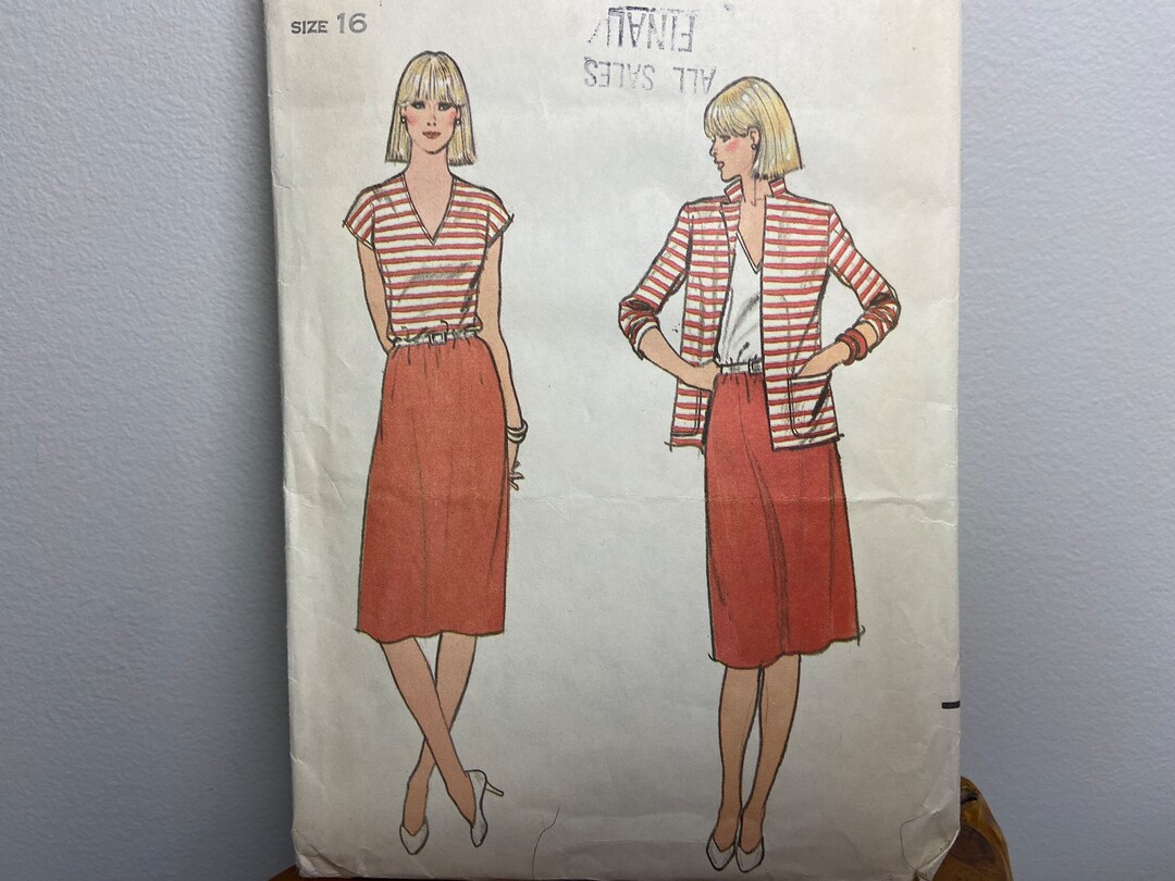 1970s Vintage Sewing Dress Jacket Set. Casual or Business Wear ...