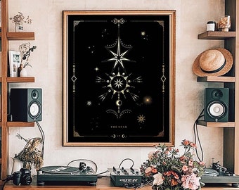 The Star Tarot Card Print: Celestial Art Poster