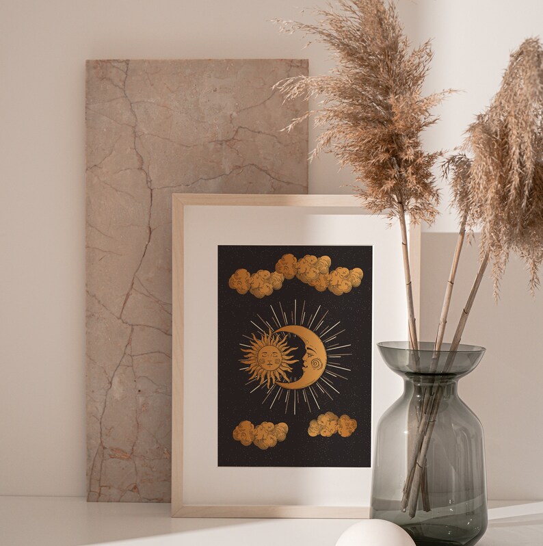 Sun and Moon Print: Celestial Witchy Wall Art image 6