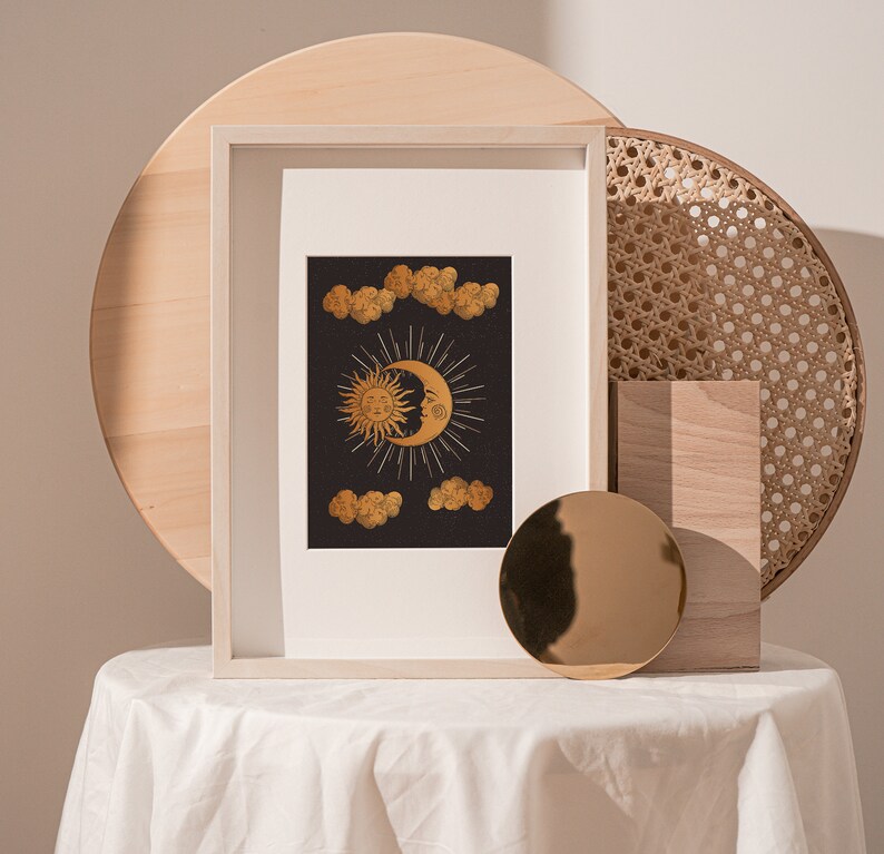 Sun and Moon Print: Celestial Witchy Wall Art image 7