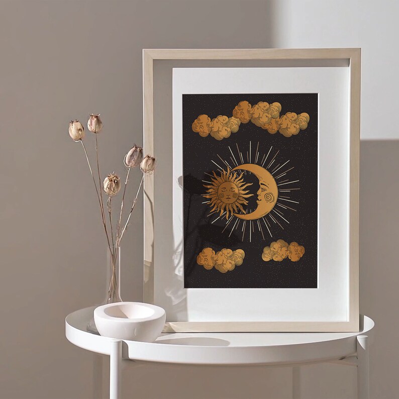 Sun and Moon Print: Celestial Witchy Wall Art image 9