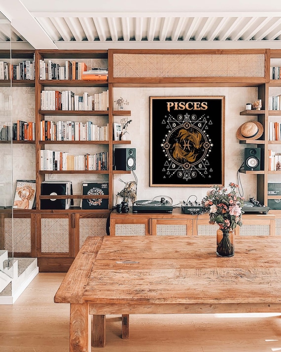 Pisces Zodiac Print: Celestial Astrology Star Sign Wall Art