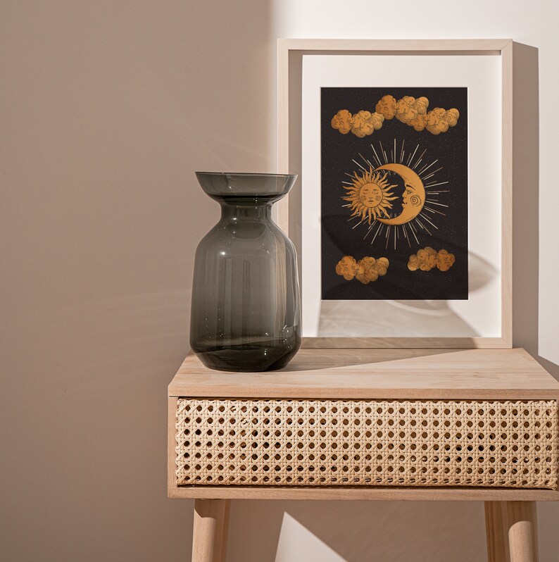 Sun and Moon Print: Celestial Witchy Wall Art image 5