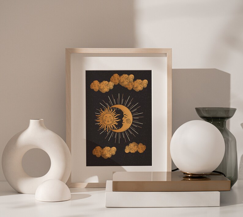 Sun and Moon Print: Celestial Witchy Wall Art image 8