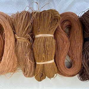 Natural Raffia Paper Skein Yarn, 2 Ply Natural Twisted Craft Yarn, Eco Friendly Bag Yarn, Hat Yarn, Straw Beach Yarn, Organic Crochet Yarn